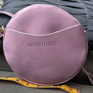 Portland leather goods small circle crossbody bag